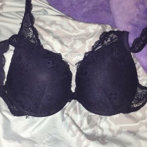 Blue Lace Push-Up Bra